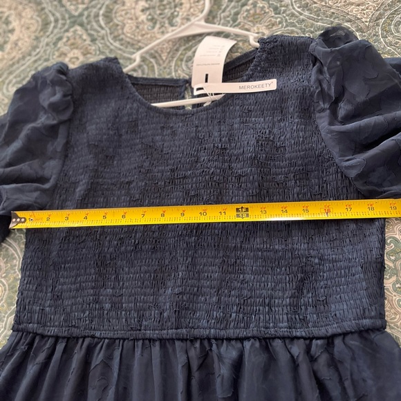 NWT navy tiered maxi dress - Picture 6 of 7